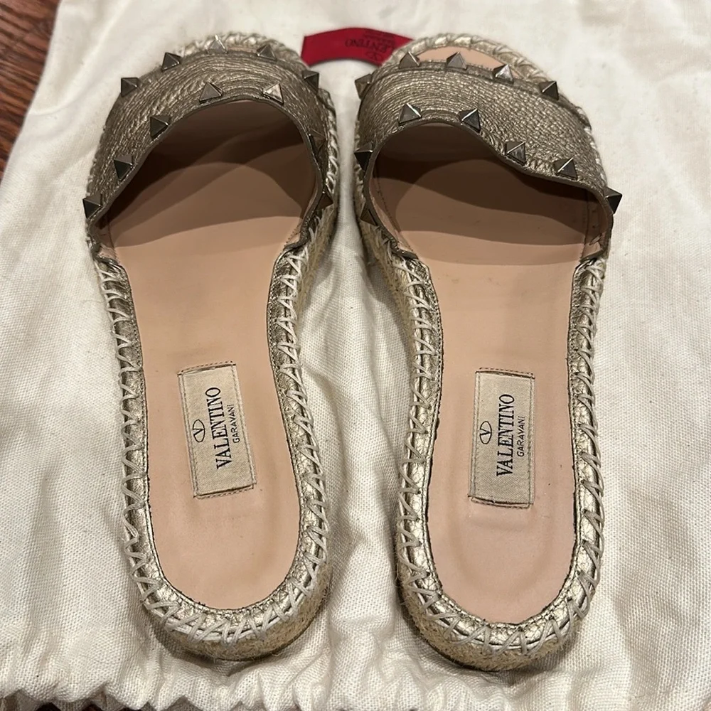 Valentino Rockstud Espadrilles Slides - Picture 2 of 4
